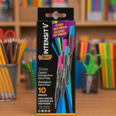 Imagem de Caneta Bic Intensity Ponta 0.4mm com 5 Cores Sortida Caixa c/10 Unidad