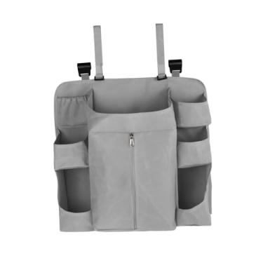 Imagem de Esquirla Organizador de fraldas suspenso para trocador, berço, cercadinho multifuncional, itens essenciais para bebês, empilhador de fraldas suspenso, para, Cinza Escuro