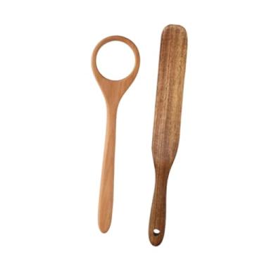 Imagem de IEUDNS Batedor de massa, misturador de pão de fermentação, utensílio de cozinha, espátula plana de madeira, ferramenta para raspar ovos, agentes de, C