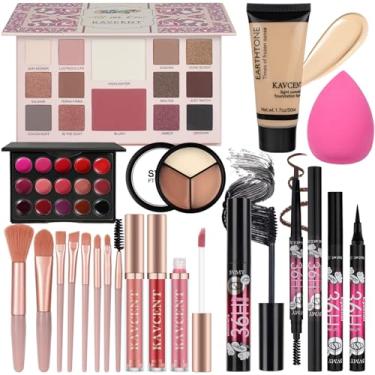 Imagem de Conjunto de maquiagem para adolescentes e mulheres, kit completo de maquiagem para adolescentes, meninas, presentes de Natal, kits de maquiagem para adolescentes de 14 a 16 anos