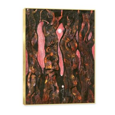 Imagem de NHLDZYH Moldura dourada. Arte de parede de pinturas famosas, (sem título 41) por Max Ernst, pôster impresso em tela, imagem de arte abstrata para sala de estar quarto decoração de casa. 50 x 70 cm