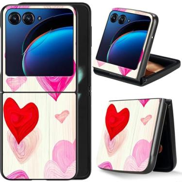 Imagem de Dikoer Capa flip para celular Moto Razr 50/Motorola Razr 60/Moto Razr 2024/Motorola Razr 2025 6,9 polegadas para mulheres e homens, capa dobrável à prova de choque de policarbonato rígido de corpo