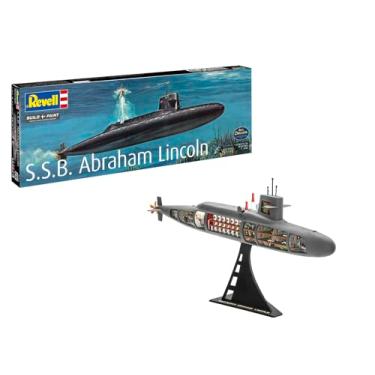 Imagem de Revell 05185 S.S.B. Abraham Lincoln com decoração de interiores, escala 1:253, kit modelo de plástico não construído/sem pintura