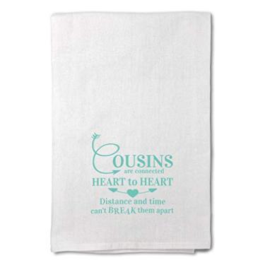 Imagem de Style In Print Decoração personalizada Farinha Toalhas de cozinha Cousins Connected Heart Distance Time Can't Break Them Apart Engraçado e novidade novidade suprimentos de limpeza panos de prato