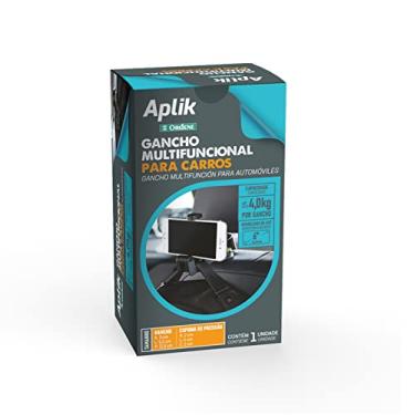 Imagem de Gancho Multifuncional para Carros, Capacidade de até 4kg, Cor Preto, Linha Aplik, Ordene.