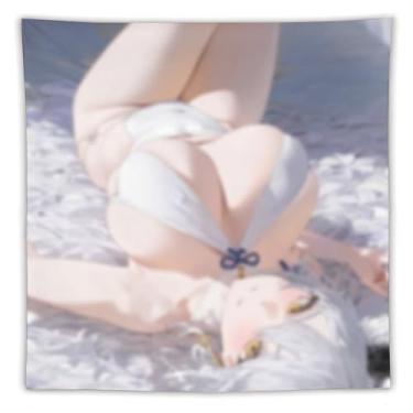 Imagem de LIEGBMEU Sexy Bikini Hot Anime Girl Tapeçaria 152.4 cm x 152.4 cm Interior Exterior Wall Quilt Art Decoração de Tapeçaria Caprichosa, AF110