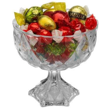 Imagem de Bomboniere de Vidro Grande 18cm x 18cm Baleiro Vaso Taça 1200ml - Maje