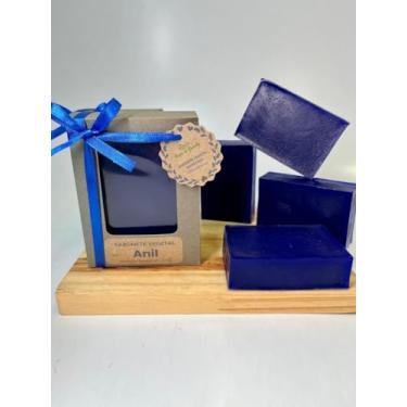 Imagem de Sabonete Vegetal de Anil Artesanal 110g