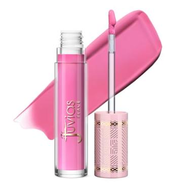 Imagem de Juvia's Place Smoothie Lip Gloss Pink Velvet - Brilho labial hidratante com tons de rosa e malva - brilho não pegajoso - Brilho labial de alto brilho para mulheres - Protetor labial com manteiga de