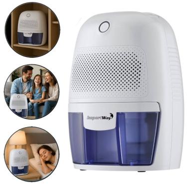 Imagem de Desumidificador de Ar Portátil 600ml Silencioso com LED Bivolt Compacto para Quartos e Ambientes Importway