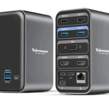 Imagem de Dock Station Hub Dual Monitor 13 Em 2 Usb-c Macbook Pro/air