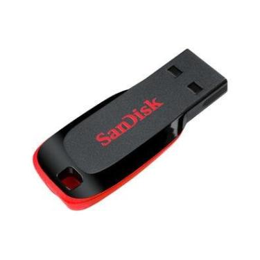 Imagem de Pendrive 8GB Sandisk Cruzer Blade Z50, Usb 2.0, Preto E Vermelho - Sdcz50-008g-b35