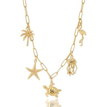 Imagem de MANZHEN Western Cowgirl Colares Pulseiras Para Mulheres Cowboy Carter Roupas Mulheres Praia Pingente Colar Dourado Boho Tornozeleiras Country Concert Joias, Large, Metal dourado, Sem Pedra Preciosa