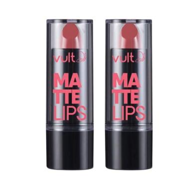 Imagem de Kit 2 Batom Vult Rosé Matte Lips 3,8g