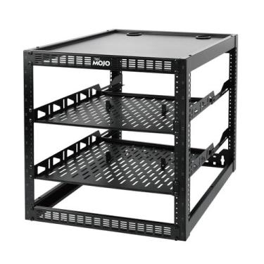 Imagem de Rack de rede de estrutura aberta TECMOJO 12U para equipamentos de TI e