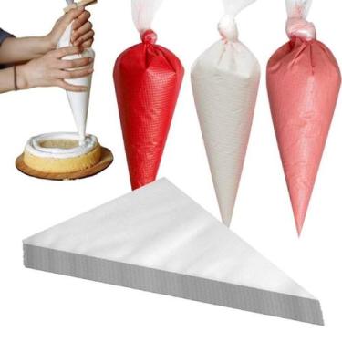 Imagem de 50 Unidades Saco/Manga Confeitaria Descartável Pequeno 28Cm - Udlandia