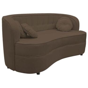 Imagem de Sofá Curvo 3 Lugares Orgânico Sala Recepção Escritório Decorativo Luxo