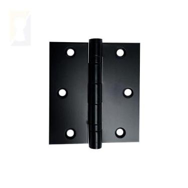 Imagem de Dobradiça Preta C-reto Inox Com Rolamento 3 X 2 ½ - DS