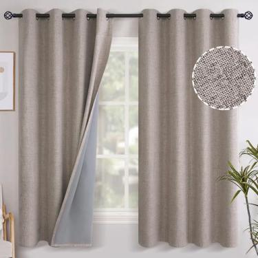 Imagem de Cortinas Blackout YoungStex Burlap Linen 160x160cm Taupe