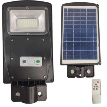 Imagem de Luminaria Solar 60w Sensor De Movimento Controle Led - AB MÍDIA