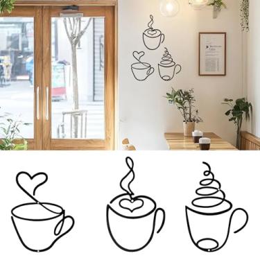 Imagem de Decoração de café para arte de parede de metal, placas de café penduradas para casa, escritório, cozinha
