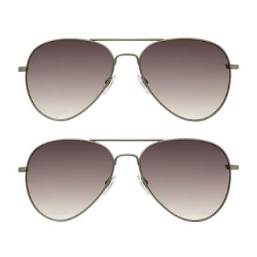 Imagem de proSPORT Óculos de sol de leitura com lentes completas matizadas aviador + 2,25 bronze e bronze