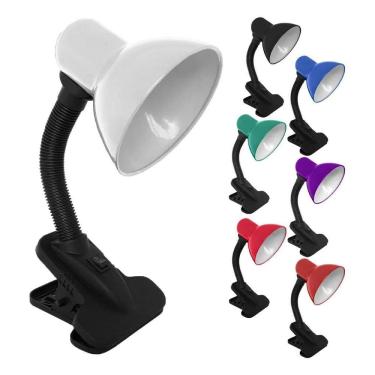 Imagem de 2X Luminaria Abajur Clip Mesa Escritorio Quarto Haste Flexiv
