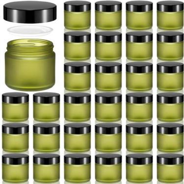 Imagem de Frascos de vidro Domensi 60 ml com tampas, tamanho de viagem: 32 unida