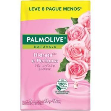 Imagem de KIT COM 8 - Barra Palmolive Naturals Nutrição Cremosa Leite e pétalas 