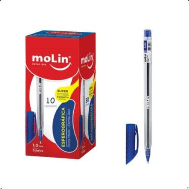 Imagem de Caneta Esferográfica Molin 10 Unidades ul, 1.0 Mm