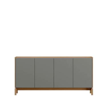 Imagem de Buffet 4 Portas 1 Gaveta Amsterdã 165 cm - Natural c/ Verde