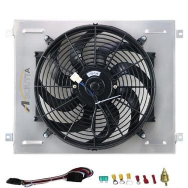 Imagem de Capa de radiador CoolingSnow para Ford 1969-1970 Mustang 1970-1977 Maverick 1966-1973 Mercury Comet Aluminum Shroud + Ventilador de 35.6 cm