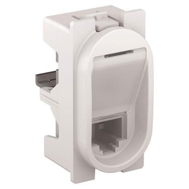 Imagem de Tomada Para Telefone Rj11 4 Fios Porta Etiqueta Branco Nereya - 663071 - Pial Tomada Tel Rj11 4fio P Etiq Br Nereya Pi