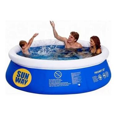 Imagem de Piscina Inflável redonda Sun Way ELP01001 de 168cm x 51cm 1000L azul