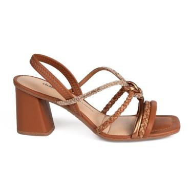 Imagem de Sandália Dakota Feminina Salto Bloco 7cm Confortável (Rives Mascavo, BR, Adulto, Numérico, 40)