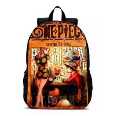 Imagem de Mochila Bolsa Escolar Luffy e Nami Piratas Anime e Séries Novidade-Unissex