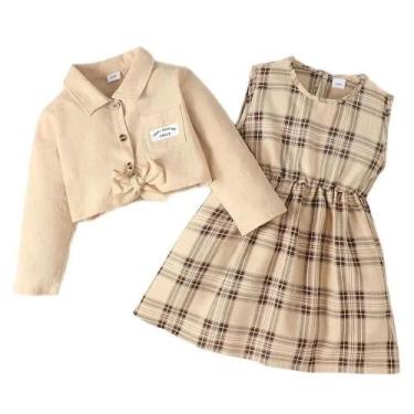 Imagem de Vestido e Blusa Xadrez para Bebê (1-6 anos) - Primavera/Outono, 18-24 