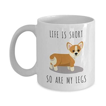 Imagem de Emily Gift Caneca de café Life is Short Corgi - Caneca Pembroke Welsh Corgi Dad & Mom