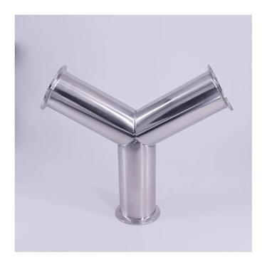 Imagem de WWECCQIJ 51 mm Tubo de 5 cm OD 5.1 cm Tri Clamp Y Shaped 3 Way SUS 304 Divisor de encaixe de aço inoxidável Homebrew Beer Wine