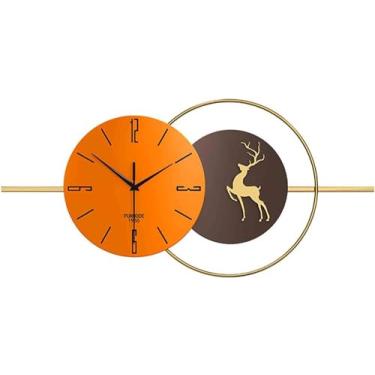 Imagem de WYUYIWH Relógio, relógio de parede, 66 relógios de parede decorativos de 32 cm, grande design de arte 3D moderno relógio de quartzo silencioso sem tique-taque, relógios de parede criativos para sala