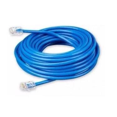 Imagem de Cabo De Rede 15 Metros Lan Internet Crimpado Rj45 Azul - Royal