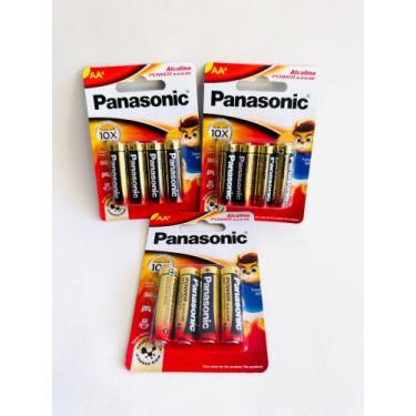 Imagem de Pilha Panasonic Alcalina Pequena  Aa c/4 kit com 3 cartelas