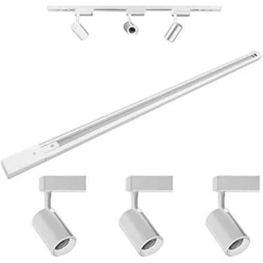 Imagem de Kit TRILHO 1M + 3 spots 7w branco quente ou frio - Cor BRanco - Ctb, 6