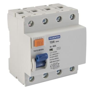 Imagem de Interruptor TDR-40 4P 40 A 30 mA 6 KA Tramontina