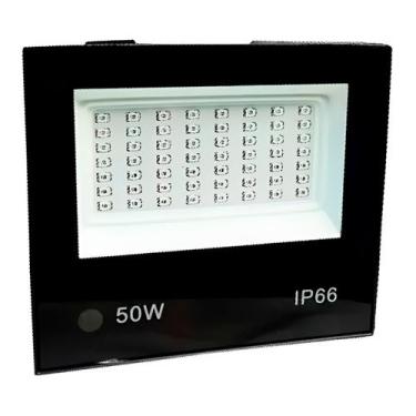 Imagem de Holofote Refletor LED 50W Slim Bivolt p/ Jardim Quadra - marca