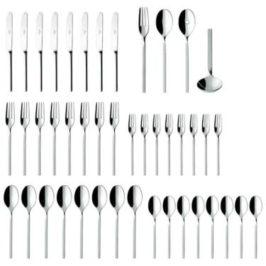 Imagem de Conjunto de Talheres, Sofisticação e Durabilidade para Sua Casa com 64 Peças e Material de Aço Inoxidável, Villeroy Boch, Prata