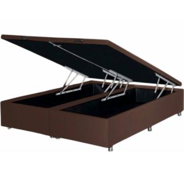 Imagem de Base Box Casal Damasu Queen Turim Smart com Baú largura de 158 cm Marrom