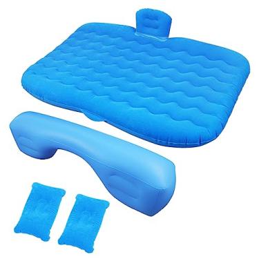 Imagem de aqxreight Colchão de Carro Portátil Cama de Viagem Inflável Mora No Almofada de Dormir para Acampamento Sup Rv Rv Azul Mole Revolto Confortável As Camas de Dar sono. Night é um Design Forte de