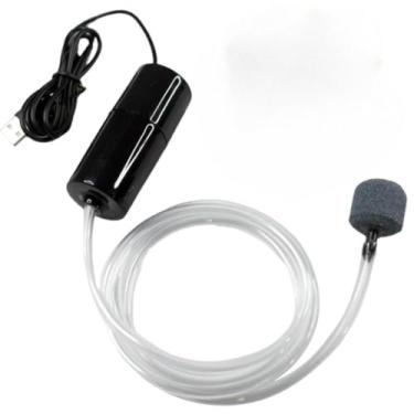 Imagem de Bomba de Ar, Aquário USB Portátil com Filtro Auxiliar - Oxigenador Profissional para Tanques de Água Doce e Salgada - Operação Silenciosa(2UN)