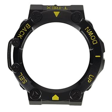 Imagem de Capa protetora de relógio recortes precisos à prova de choque design elegante material durável para relógio inteligente T Rex 2 PC plástico (preto amarelo)